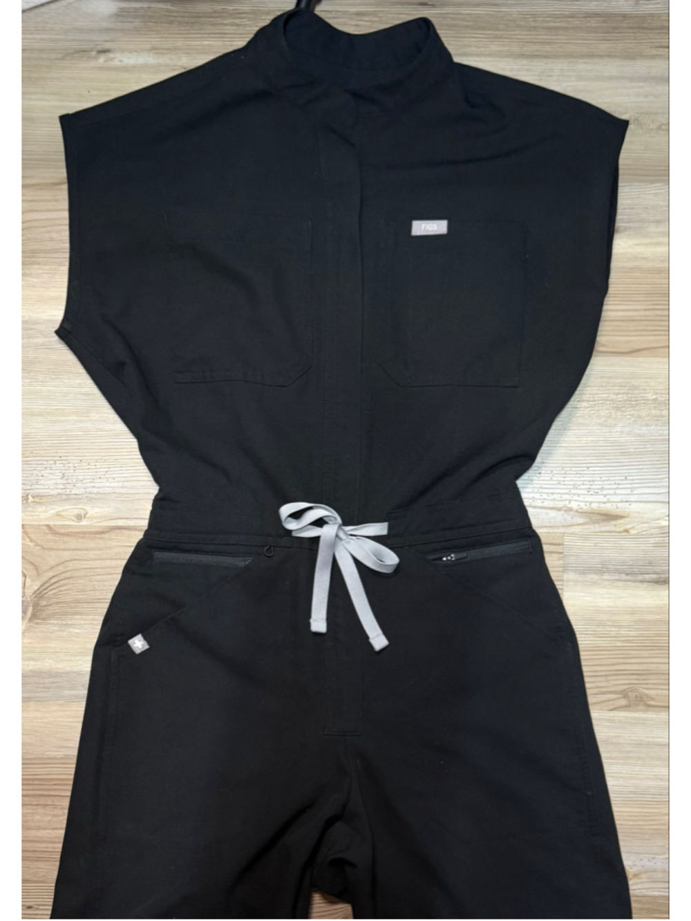 Women's FIGS Rafaela Jogger Scrub Jumpsuit XXS Black Grey